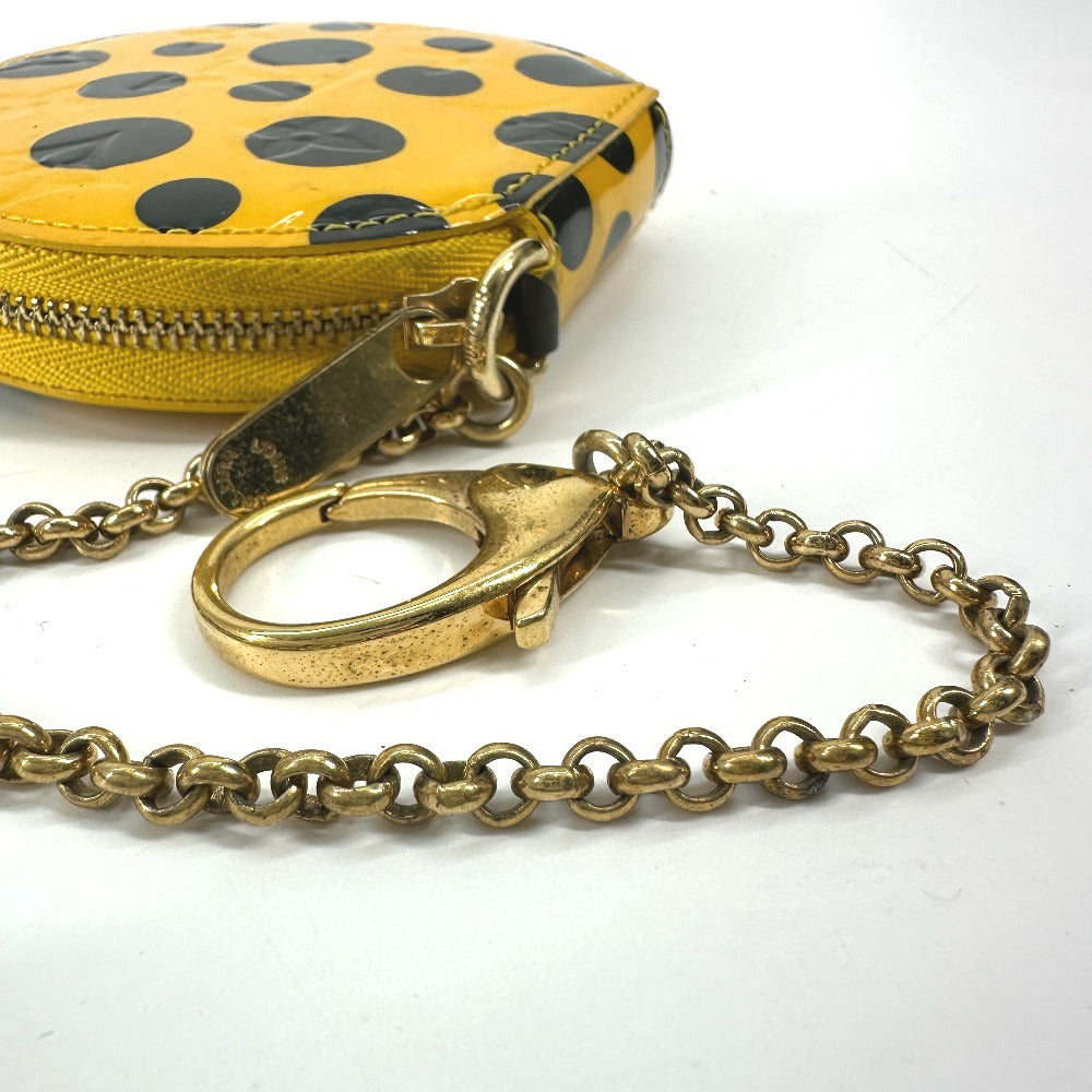 LOUIS VUITTON M91569 ヴェルニ 草間彌生コラボ ポルト モネ・シャポー 財布 小銭入れ コインケース パテントレザー レディース イエロー - brandshop-reference