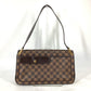 LOUIS VUITTON N51129 Damier Auburn Shoulder Bag, Damier Canvas, Women's, Ebene Brown
