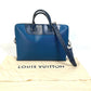 LOUIS VUITTON M51700 ポルトドキュマン ジュール PDJ ハンドバッグ カバン 2WAY ブリーフケース ビジネスバッグ エピレザー メンズ ブルーアズール