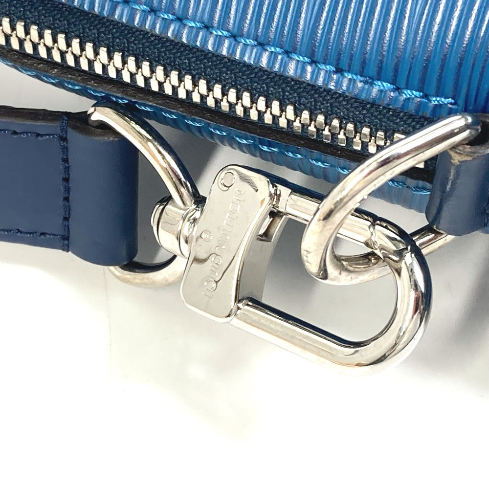 LOUIS VUITTON M51700 ポルトドキュマン ジュール PDJ ハンドバッグ カバン 2WAY ブリーフケース ビジネスバッグ エピレザー メンズ ブルーアズール