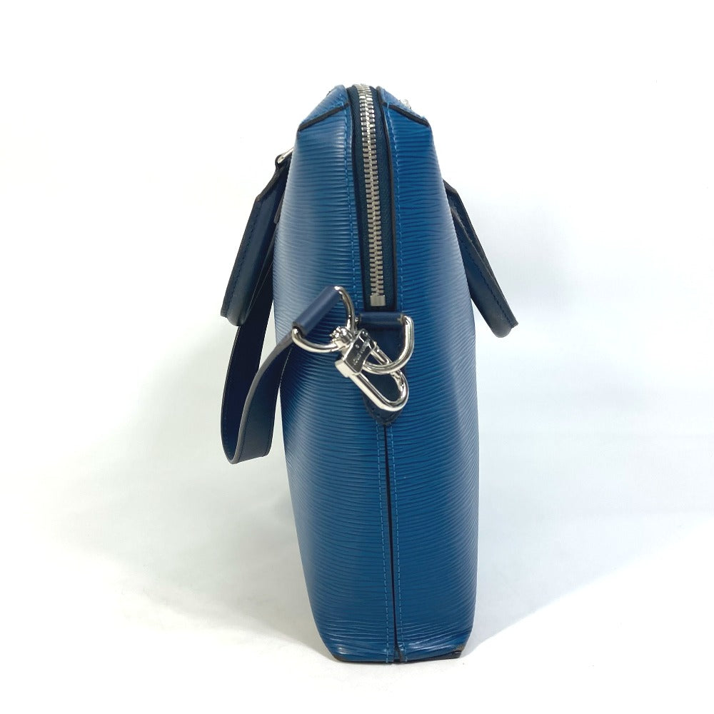 LOUIS VUITTON M51700 ポルトドキュマン ジュール PDJ ハンドバッグ カバン 2WAY ブリーフケース ビジネスバッグ エピレザー メンズ ブルーアズール