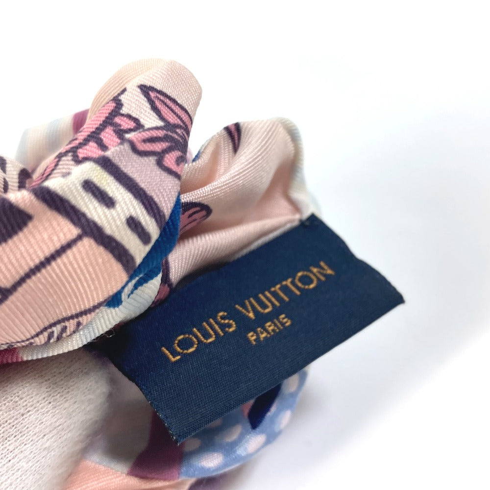 LOUIS VUITTON M76955 슈슈 트로슈 헤어 액세서리 헤어 타이 슈슈 실크 여성용 핑크