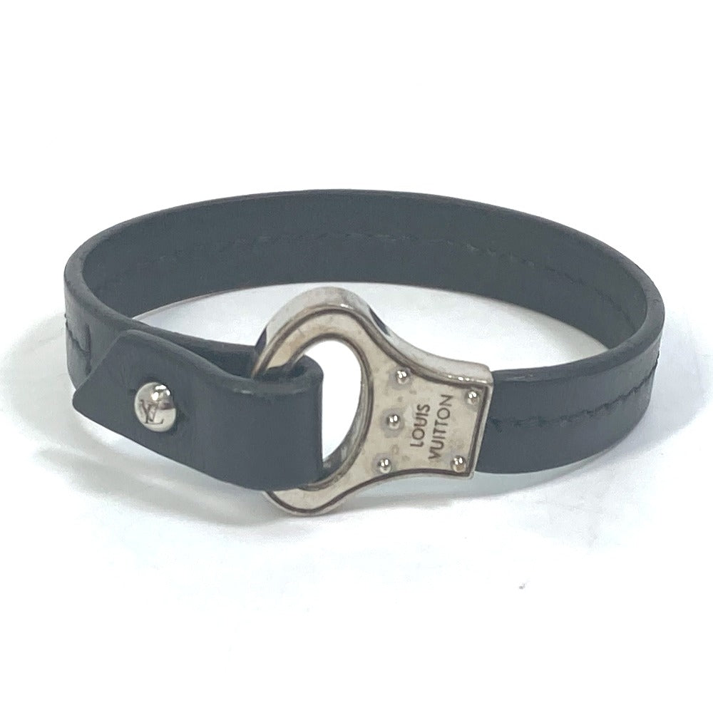 LOUIS VUITTON M6290 アクセサリー ブラスレ アーカイブ バングル ブレスレット レザー メンズ ブラック
