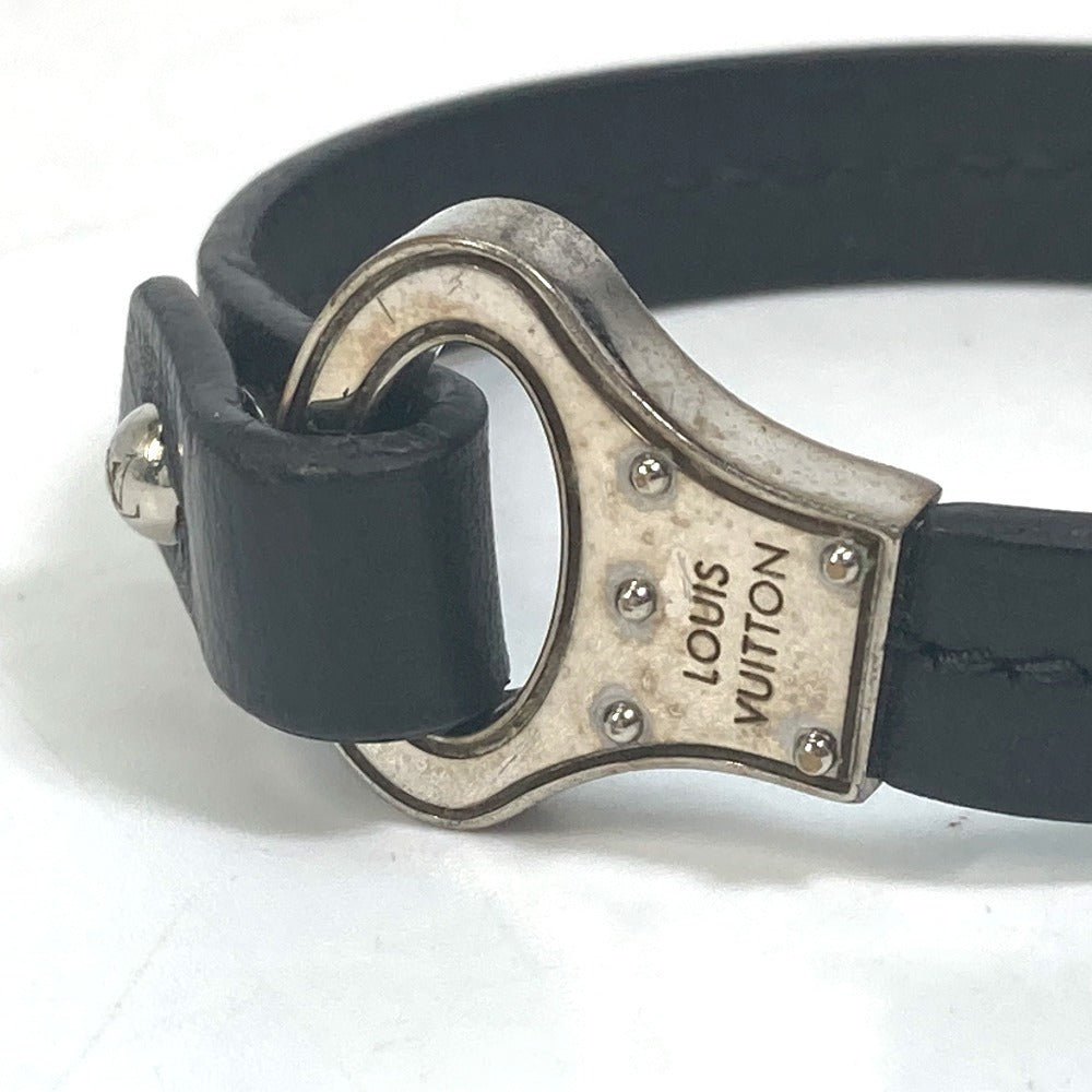 LOUIS VUITTON M6290 アクセサリー ブラスレ アーカイブ バングル ブレスレット レザー メンズ ブラック