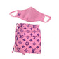 LOUIS VUITTON MP3087 モノグラム マスク・マイユ 巾着ポーチ セット ペア マスク ナイロン レディース ピンク - brandshop-reference