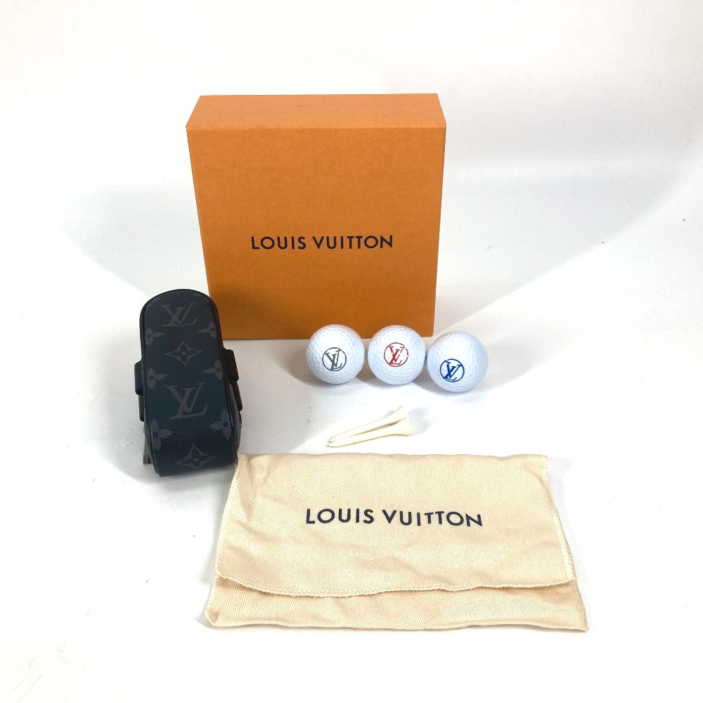 LOUIS VUITTON GI0344 モノグラムエクリプス セットゴルフ・アンドリュース  ティー×4 ポーチ ボール×3 ボール モノグラムエクリプスキャンバス メンズ - brandshop-reference