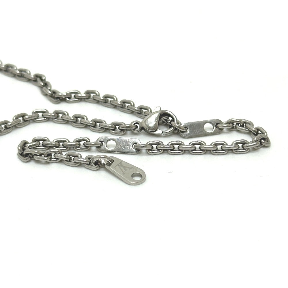 Louis Vuitton M00675 Monogram Rantaian Bold Rantaian Kalung Logam Lelaki Perak X Black X Gold Silver