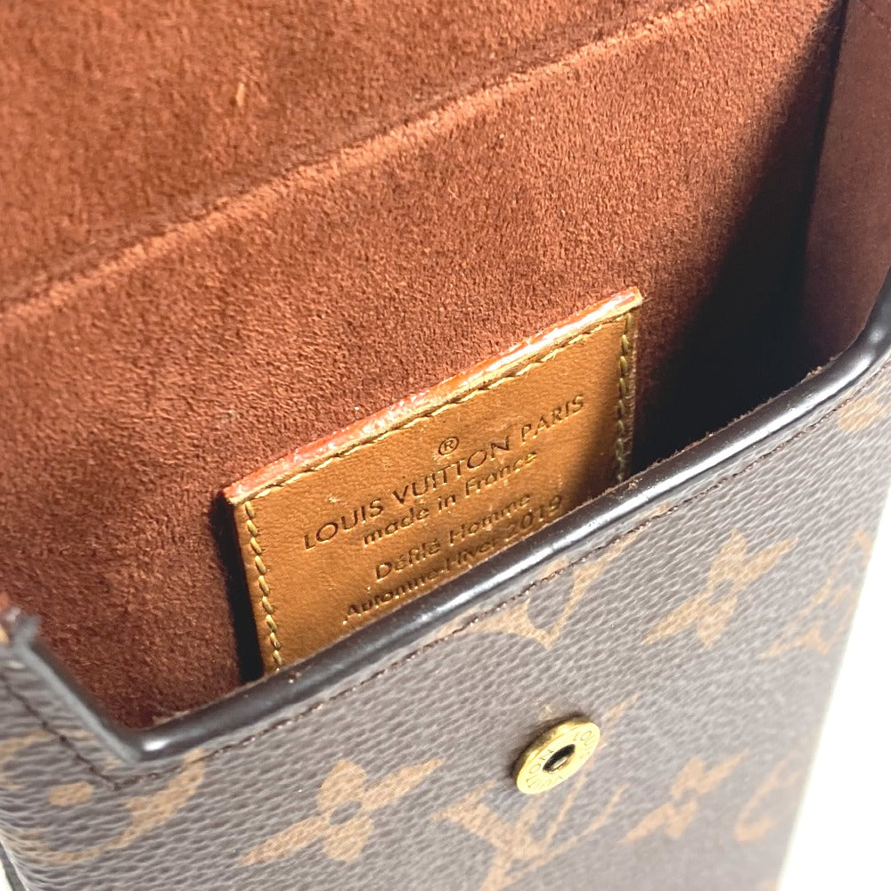 LOUIS VUITTON M68523 モノグラム ボックス フォンケース スマホケース カラビナ付き ポーチ モノグラムキャンバス ユニセックス ブラウン