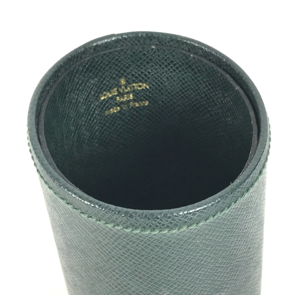 LOUIS VUITTON タイガ　 ペン立て ステーショナリー 小物入れ インテリア ペンケース タイガレザー ユニセックス エピセア グリーン - brandshop-reference