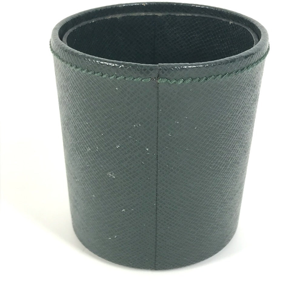 LOUIS VUITTON タイガ　 ペン立て ステーショナリー 小物入れ インテリア ペンケース タイガレザー ユニセックス エピセア グリーン - brandshop-reference