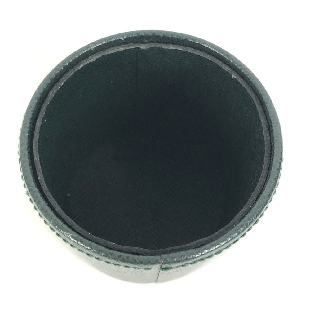 LOUIS VUITTON タイガ　 ペン立て ステーショナリー 小物入れ インテリア ペンケース タイガレザー ユニセックス エピセア グリーン - brandshop-reference