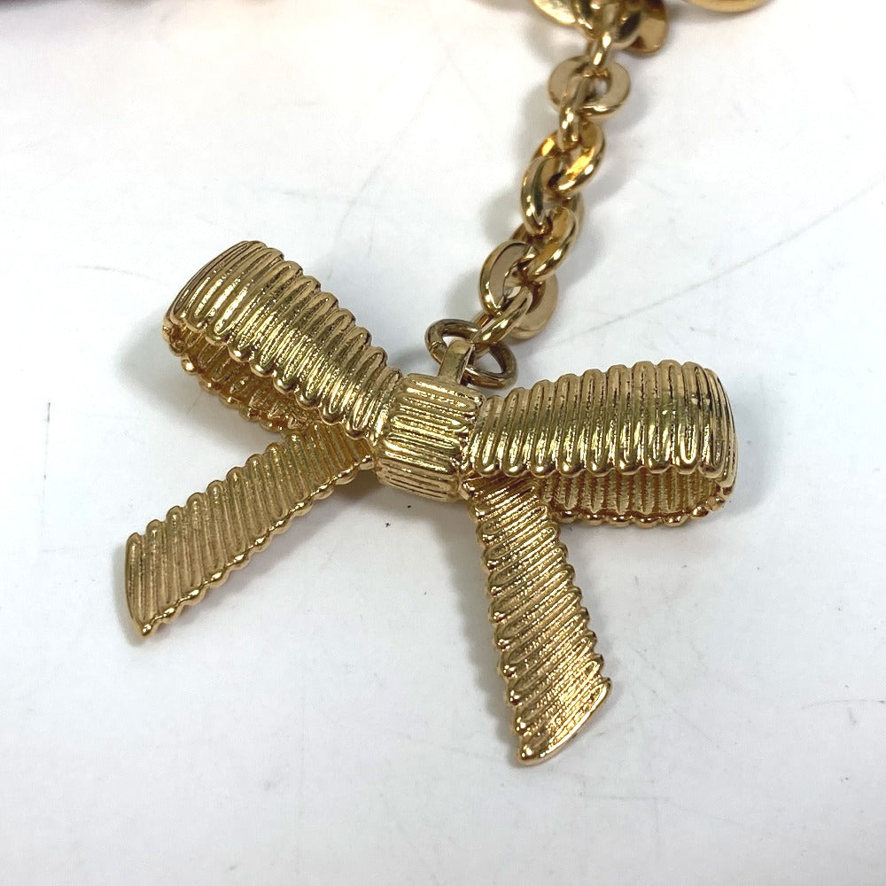 LOUIS VUITTON M65124 タッセル リボン キーリング カバン バッグチャーム キーホルダー レザー レディース パープル