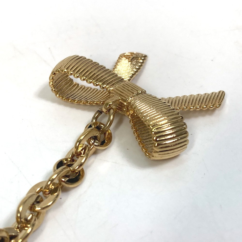 LOUIS VUITTON M65124 タッセル リボン キーリング カバン バッグチャーム キーホルダー レザー レディース パープル