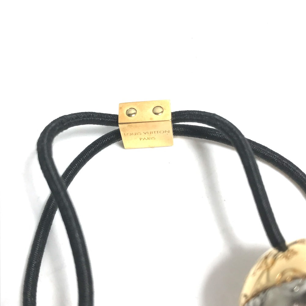 LOUIS VUITTON M80266 Planet LV Scrunchie Hair Accessory, Metal Hair Tie, Women's, Gold