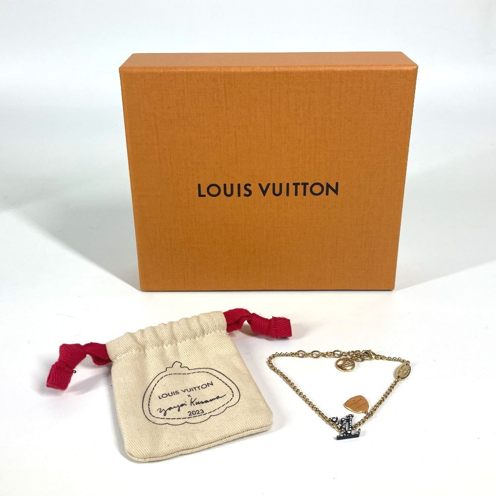 LOUIS VUITTON M0969A LV×YK 草間彌生コラボ 水玉 パンプキン ブラスレ LVアイコニック アクセサリー チェーン ブレスレット メタル レディース ブラック - brandshop-reference