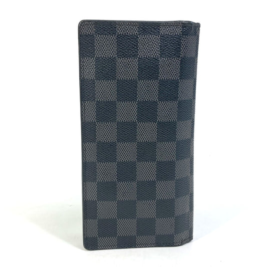 LOUIS VUITTON N62655　 ダミエグラフィット ポルトフォイユブラザ 旧型 2つ折り 長財布 ダミエグラフィットキャンバス メンズ ブラック
