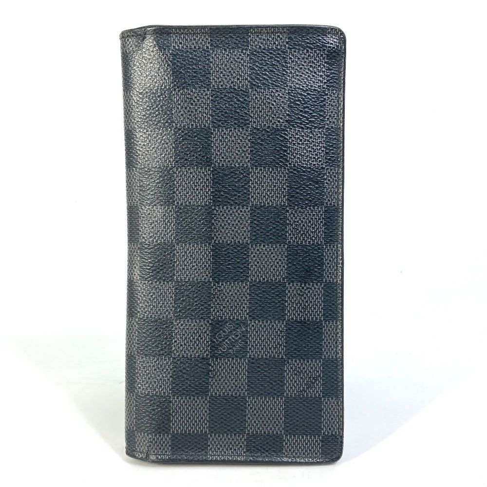 LOUIS VUITTON N62655　 ダミエグラフィット ポルトフォイユブラザ 旧型 2つ折り 長財布 ダミエグラフィットキャンバス メンズ ブラック