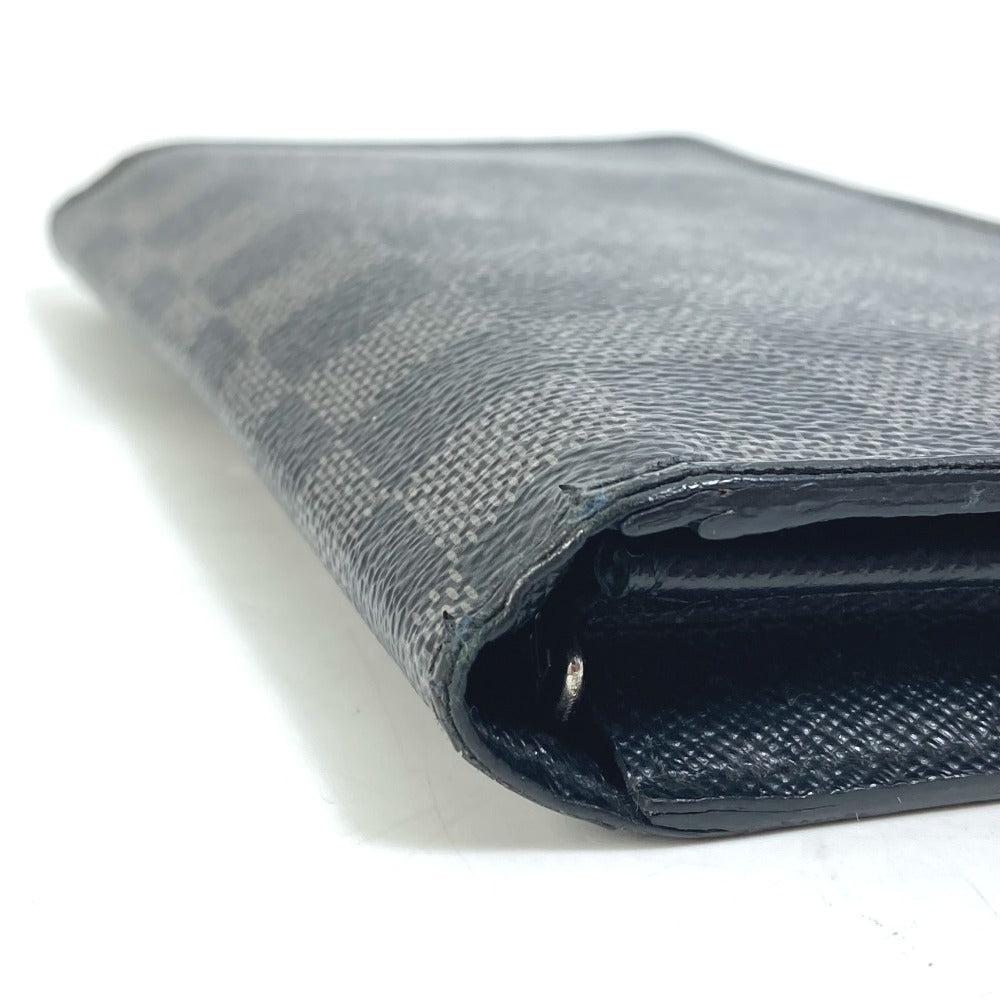LOUIS VUITTON N62655　 ダミエグラフィット ポルトフォイユブラザ 旧型 2つ折り 長財布 ダミエグラフィットキャンバス メンズ ブラック