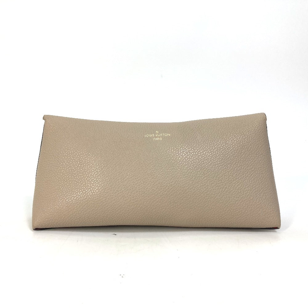 LOUIS VUITTON M61477 フラップ付き ポーチ ポシェット・リヴェットGM 眼鏡ケース メイクポーチ ペンケース ポーチ レザー レディース ベージュ