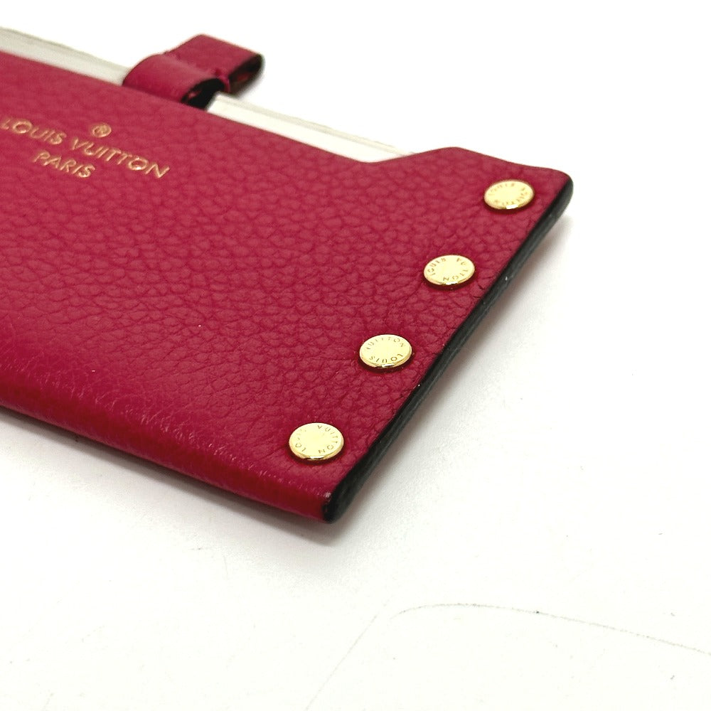 LOUIS VUITTON M61479 小物 エテュイミロワール ミラー 鏡 レザー レディース ピンク