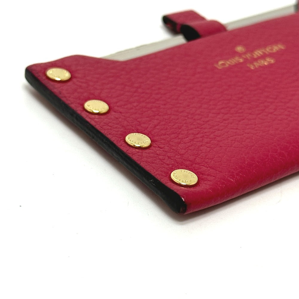 LOUIS VUITTON M61479 小物 エテュイミロワール ミラー 鏡 レザー レディース ピンク