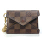 LOUIS VUITTON N60285 ダミエ ポシェット キリガミ チェーンネックレス付き 小銭入れ 財布 コインケース ダミエキャンバス レディース エベヌ ブラウン