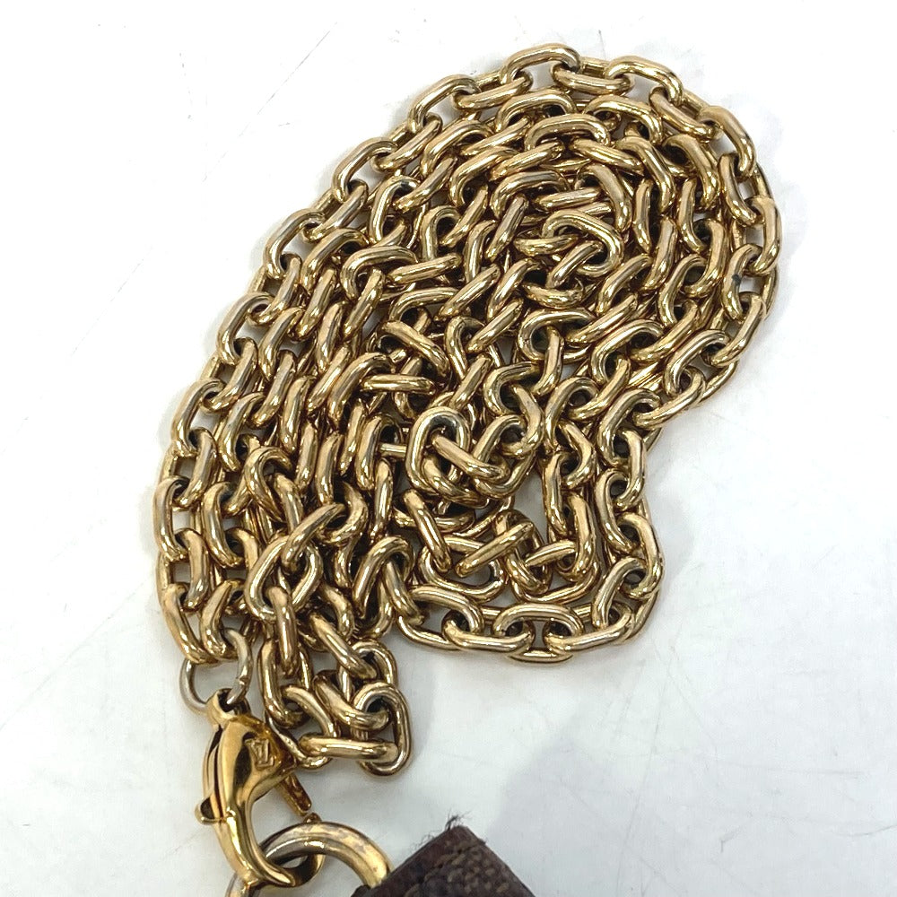 LOUIS VUITTON N60285 ダミエ ポシェット キリガミ チェーンネックレス付き 小銭入れ 財布 コインケース ダミエキャンバス レディース エベヌ ブラウン