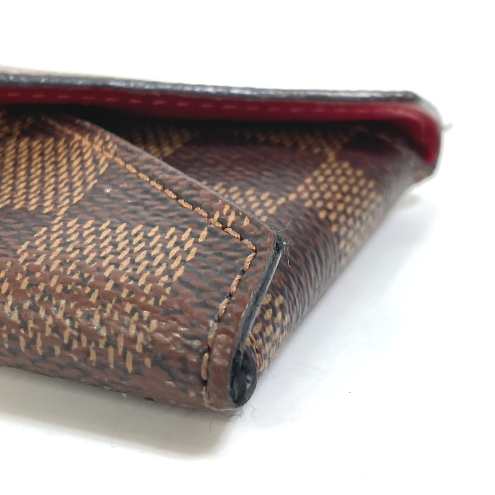LOUIS VUITTON N60285 ダミエ ポシェット キリガミ チェーンネックレス付き 小銭入れ 財布 コインケース ダミエキャンバス レディース エベヌ ブラウン
