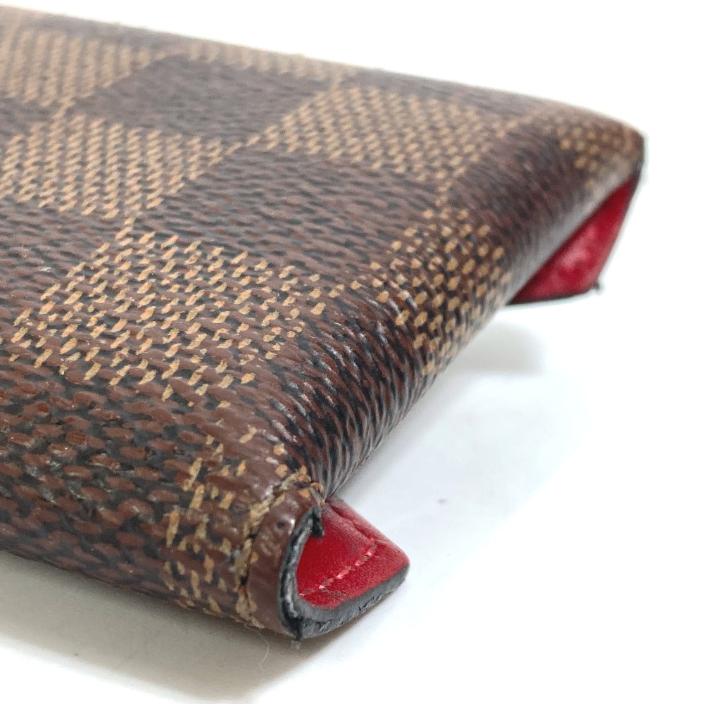 LOUIS VUITTON N60285 ダミエ ポシェット キリガミ チェーンネックレス付き 小銭入れ 財布 コインケース ダミエキャンバス レディース エベヌ ブラウン