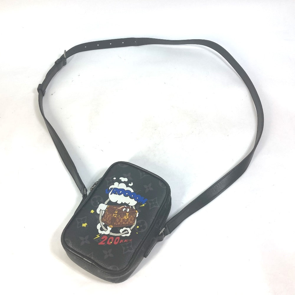 LOUIS VUITTON M45928 Monogram Eclipse Danube PPM Trunk Print Bag Comic Crossbody Shoulder Bag Monogram Eclipse Canvas Men's Black