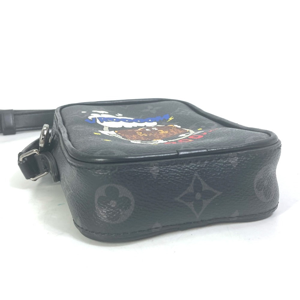 LOUIS VUITTON M45928 Monogram Eclipse Danube PPM Trunk Print Bag Comic Crossbody Shoulder Bag Monogram Eclipse Canvas Men's Black