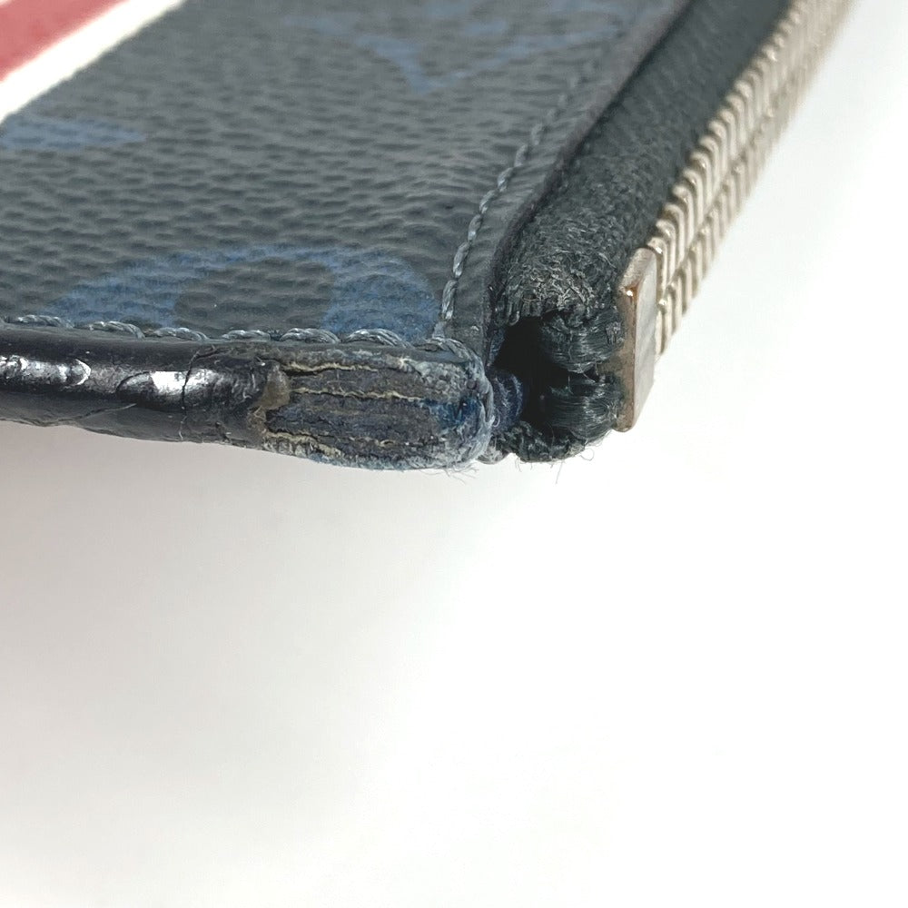 루이비통 M61679 모노그램 코발트 포셰트 줄 GM 스트라이프 백 파우치 클러치 백 캔버스 남성 네이비