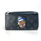 LOUIS VUITTON M80994 モノグラム エクリプス ジッピードラゴンヌ トランクプリント 長財布 モノグラムエクリプスキャンバス メンズ ブラック