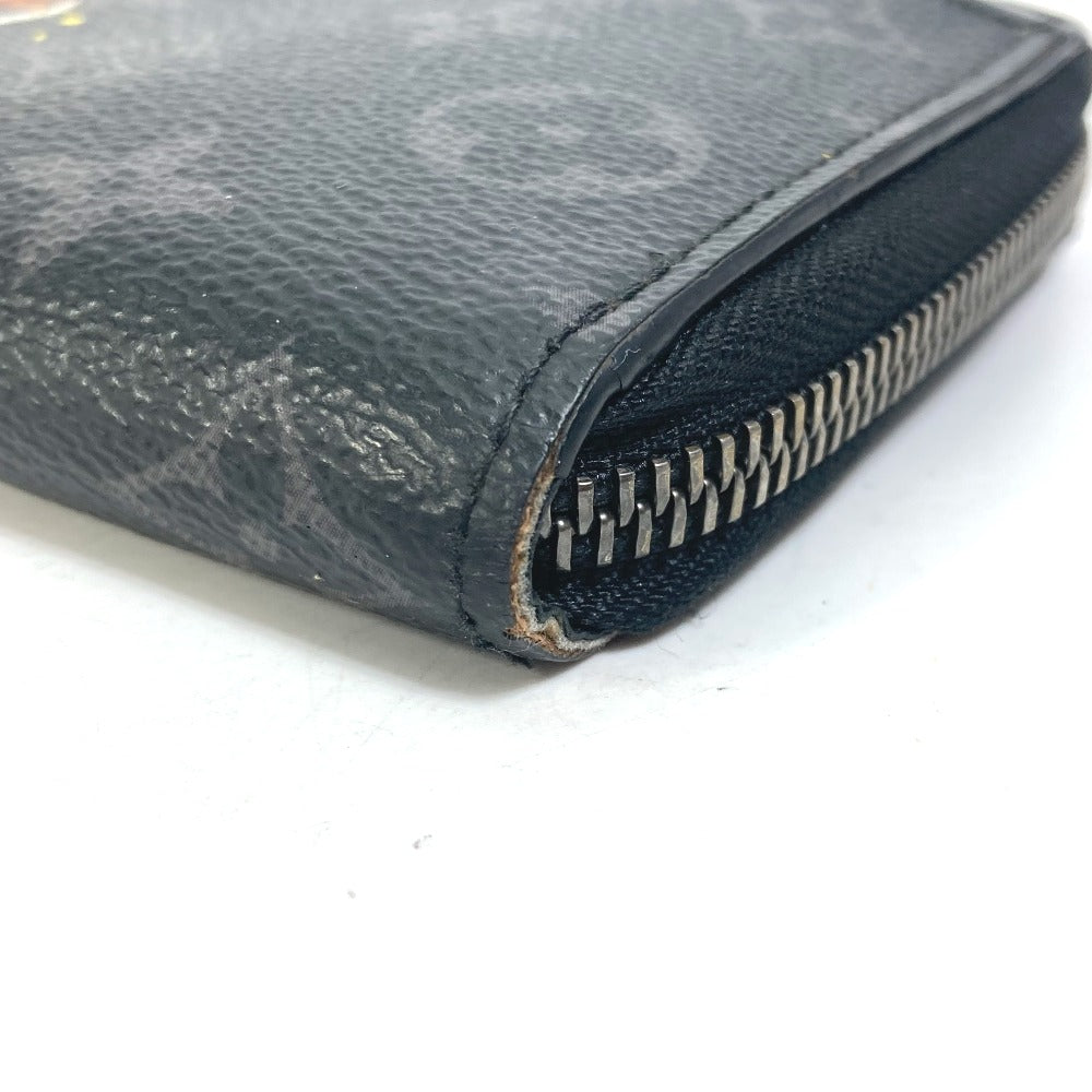 LOUIS VUITTON M80994 モノグラム エクリプス ジッピードラゴンヌ トランクプリント 長財布 モノグラムエクリプスキャンバス メンズ ブラック
