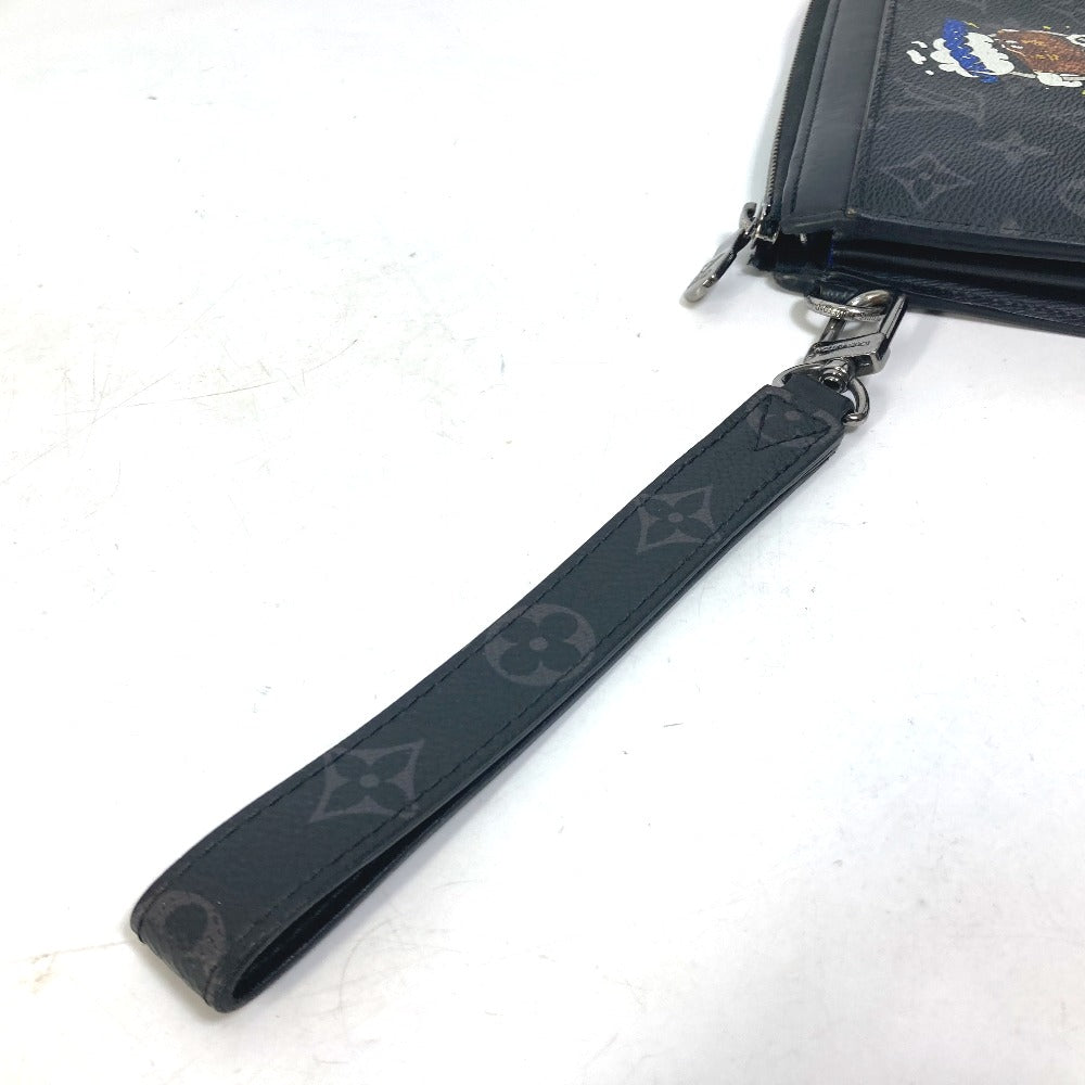 LOUIS VUITTON M80994 モノグラム エクリプス ジッピードラゴンヌ トランクプリント 長財布 モノグラムエクリプスキャンバス メンズ ブラック