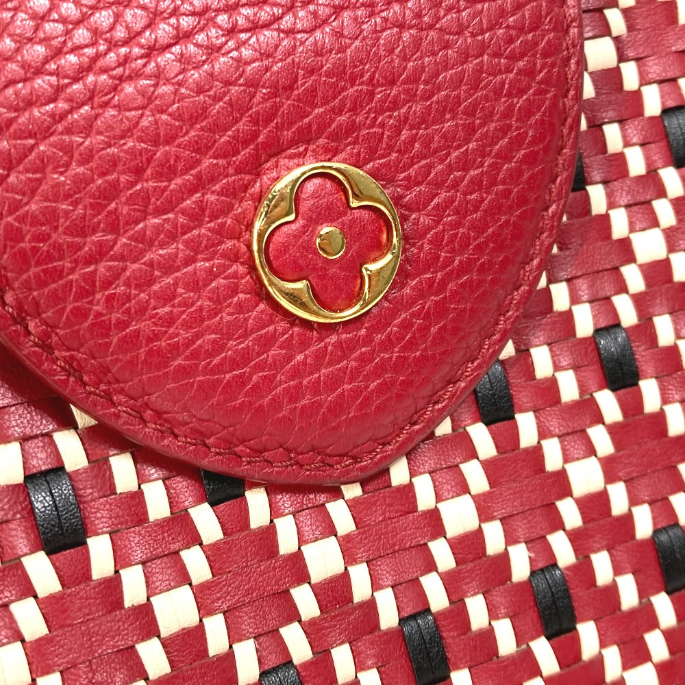LOUIS VUITTON M42926 Plating LV Signature Capucines PM 2-Way Bag, Leather Handbag, Women's, Ruby Red