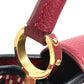 LOUIS VUITTON M42926 Plating LV Signature Capucines PM 2-Way Bag, Leather Handbag, Women's, Ruby Red
