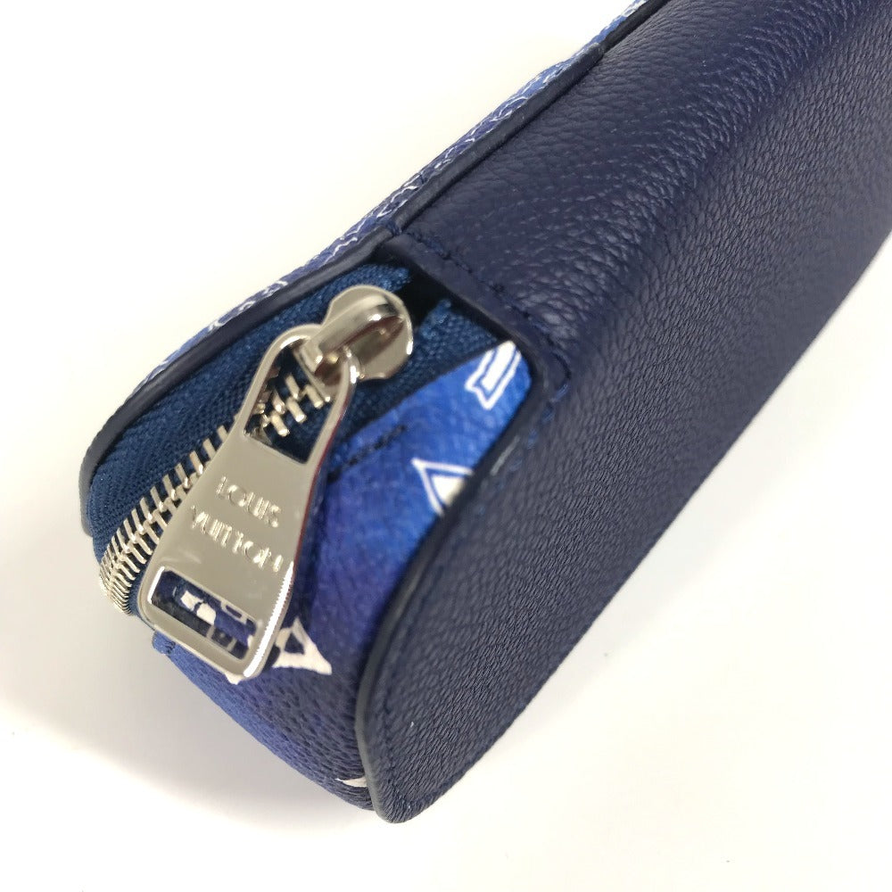 LOUIS VUITTON GI0764 モノグラムバンダナ エテュイ リュネット GM サングラスケース アイウェア メガネ 眼鏡 ポーチ メガネケース レザー ユニセックス ブルー - brandshop-reference