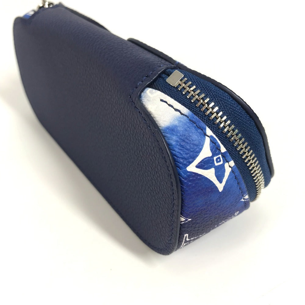 LOUIS VUITTON GI0764 モノグラムバンダナ エテュイ リュネット GM サングラスケース アイウェア メガネ 眼鏡 ポーチ メガネケース レザー ユニセックス ブルー - brandshop-reference