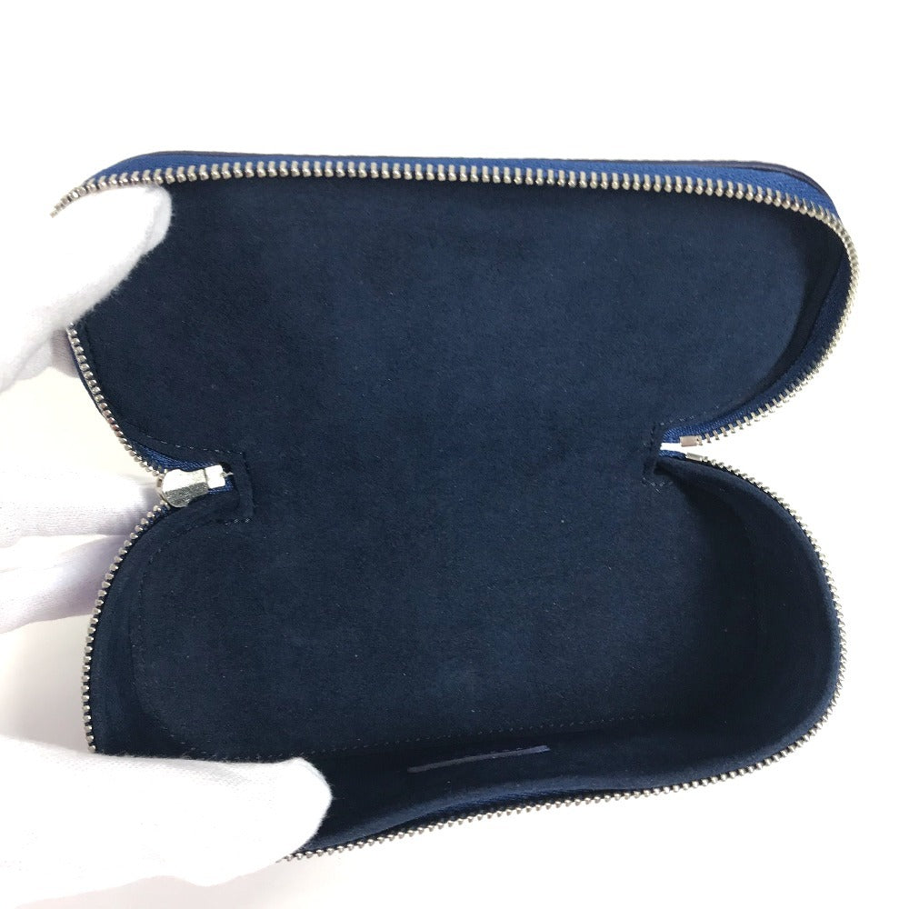 LOUIS VUITTON GI0764 モノグラムバンダナ エテュイ リュネット GM サングラスケース アイウェア メガネ 眼鏡 ポーチ メガネケース レザー ユニセックス ブルー - brandshop-reference