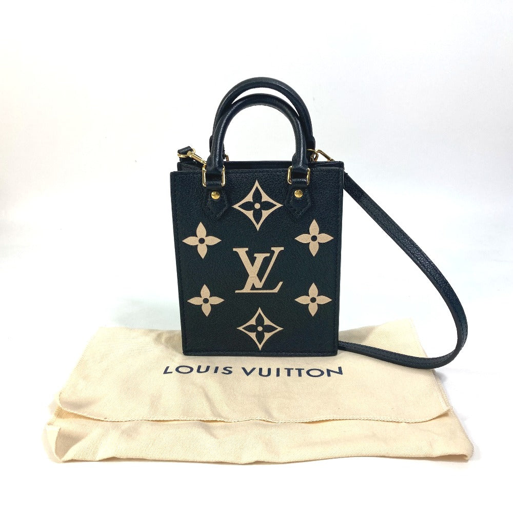 LOUIS VUITTON  M81416  モノグラムアンプラント プティットサックプラ 2WAY ハンドバッグ 斜め掛け ショルダーバッグ モノグラムアンプラントレザー レディース ブラック - brandshop-reference