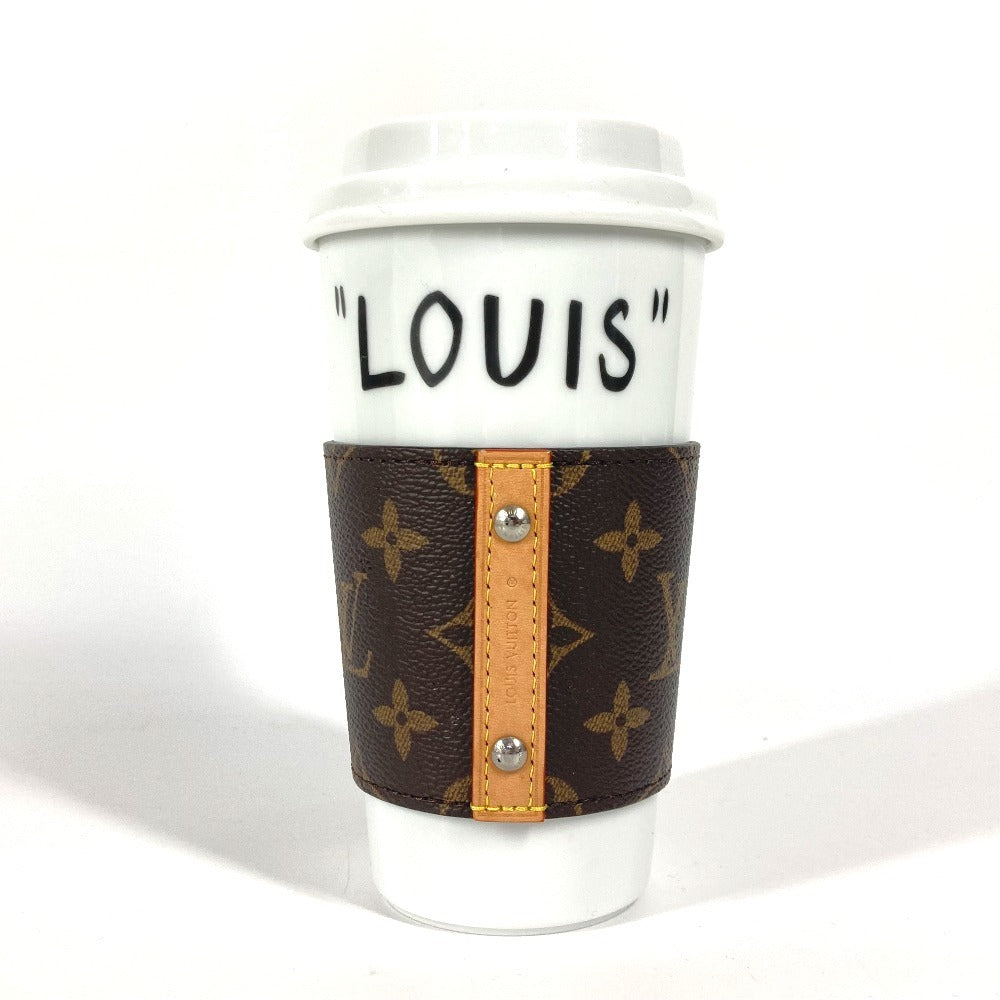 LOUIS VUITTON GI0653 モノグラム カップ ルイ スリーブ付き コップ インテリア タンブラー 陶器 ユニセックス ホワイト - brandshop-reference