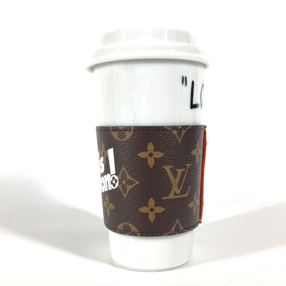 LOUIS VUITTON GI0653 モノグラム カップ ルイ スリーブ付き コップ インテリア タンブラー 陶器 ユニセックス ホワイト - brandshop-reference