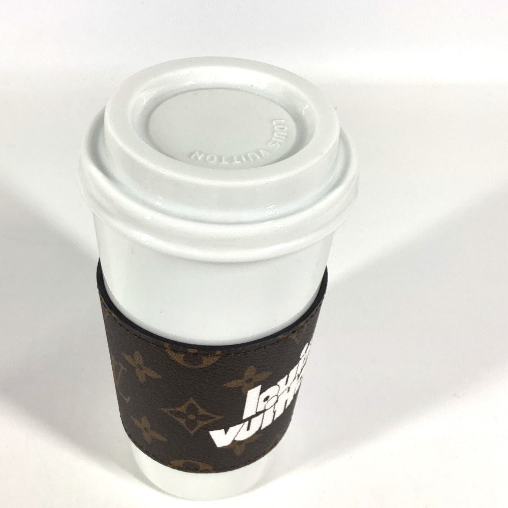 LOUIS VUITTON GI0653 モノグラム カップ ルイ スリーブ付き コップ インテリア タンブラー 陶器 ユニセックス ホワイト - brandshop-reference