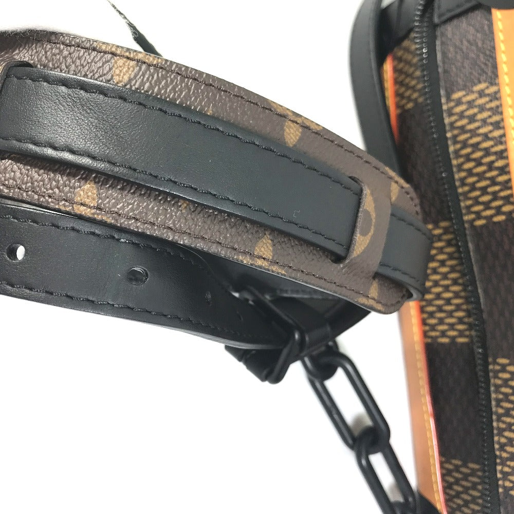 LOUIS VUITTON N40381 Damier Giant NIGO Collaboration Soft Trunk Crossbody Pochette Shoulder Bag Damier Giant Canvas Men's Brown