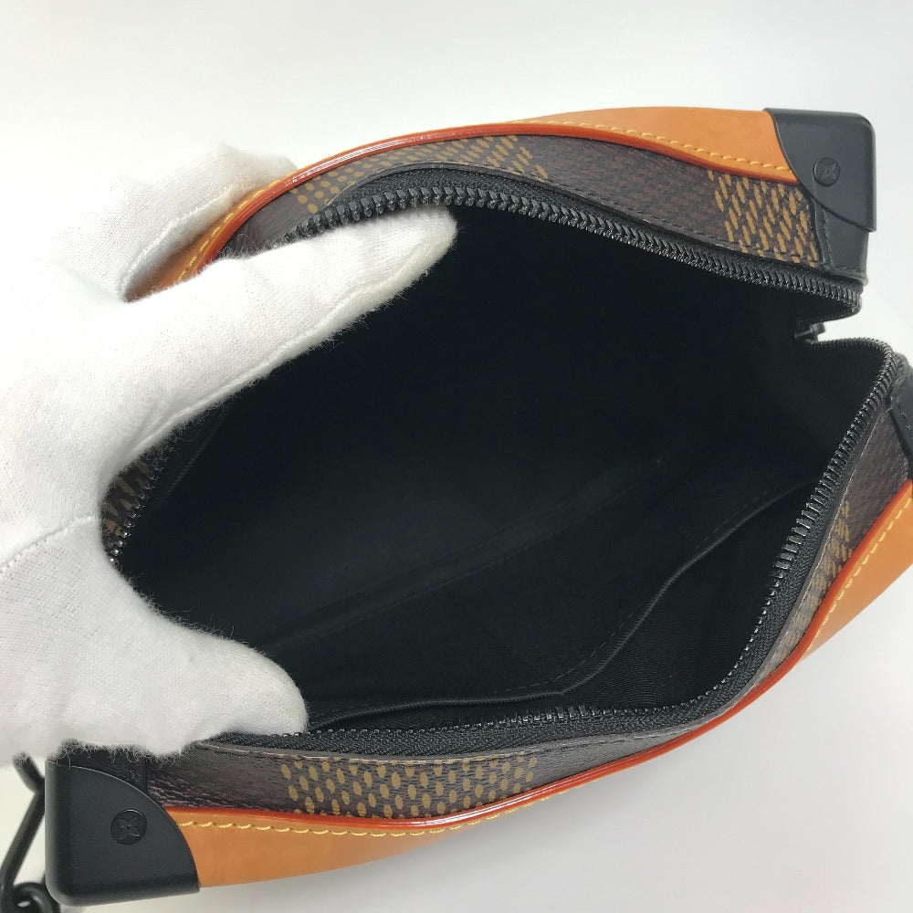 LOUIS VUITTON N40381 Damier Giant NIGO Collaboration Soft Trunk Crossbody Pochette Shoulder Bag Damier Giant Canvas Men's Brown