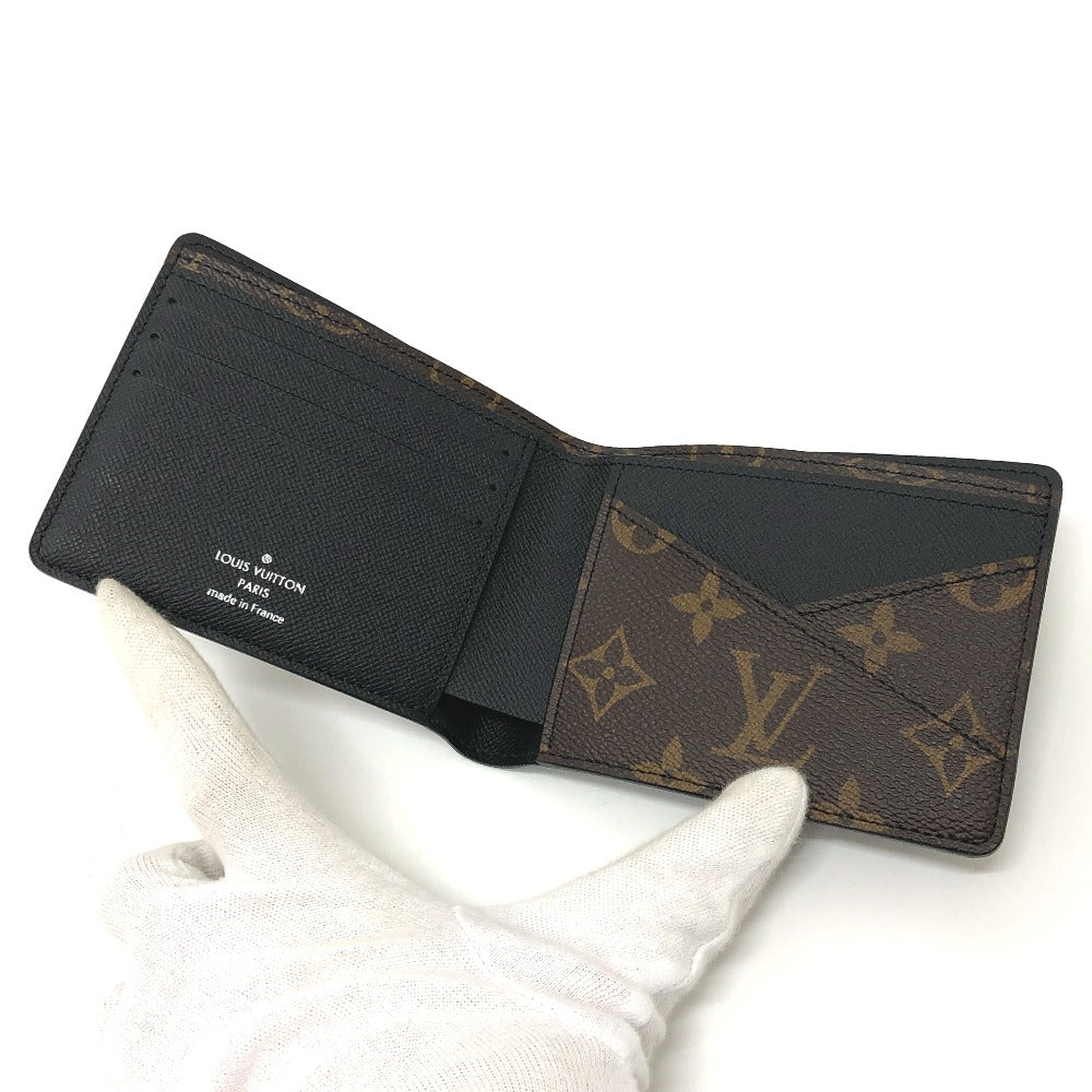 LOUIS VUITTON M69408 ポルトフォイユミュルティプル 札入れ コンパクトウォレット 2つ折り財布 モノグラムマカサーキャンバス ユニセックス ブラウン