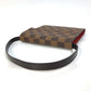 LOUIS VUITTON M99074 Damier CD Case/DVD Case/Pouch, Japan 20th Anniversary Limited Edition Handbag, Damier Canvas, Ebene Brown, Women's