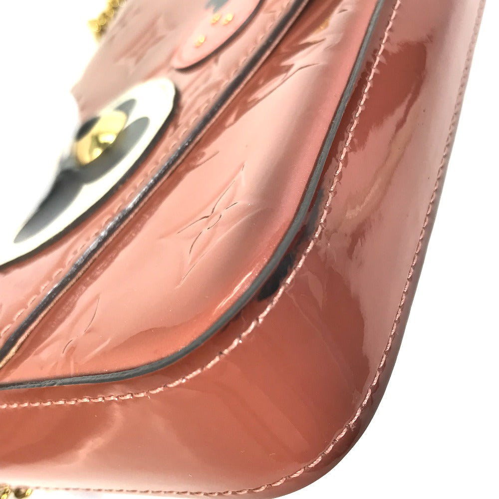 LOUIS VUITTON M62767 Monogram Vernis Pochette Felicie Chain Wallet Long Wallet Shoulder Bag Patent Leather Women's Pink