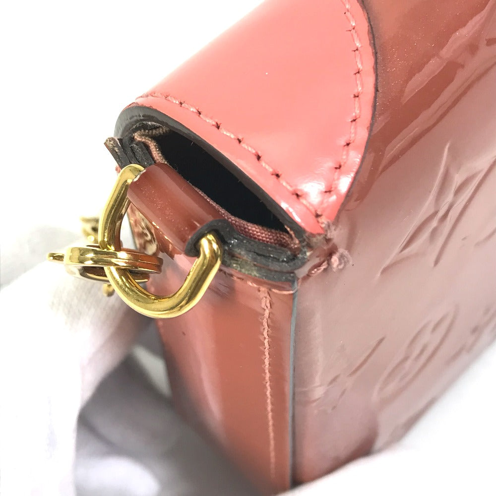 LOUIS VUITTON M62767 Monogram Vernis Pochette Felicie Chain Wallet Long Wallet Shoulder Bag Patent Leather Women's Pink